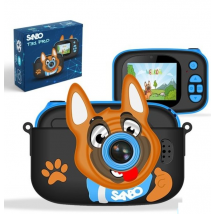 Sanbo Kindercamera - Nederlandstalig - Selfiecamera - Blauw / Zwart - Incl. 32Gb Sd-Kaart en Reader – Fototoestel Kinderen - Speelcamera