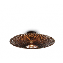 Good&Mojo Kalimantan Bamboe Plafondlamp – 60 cm – Natuurlijk/Zwart (M)