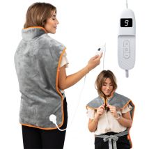 Warmtekussen - Elektrisch Kussen met 9 Warmtestanden - Elektrische Warmte Mat - Verwarmd Nek Schouder en Onderrug - 100W