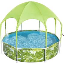 Bestway Splash-in-Shade Rond Bovengronds Zwembad met UV Careful Zonnescherm