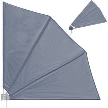 Deuba Balkonscherm - Vouwbaar 140x140cm Weerbestendig - Antraciet