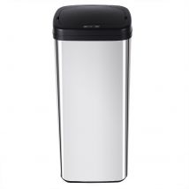 Monzana Prullenbak met sensor vierkant RVS 50 liter