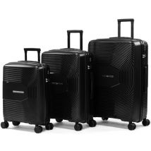 Milanoro Kofferset – 3-Delig Polypropyleen – TSA Slot & 360° Wielen – 37L / 59L / 93L – Zwart