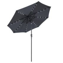 Kingsleeve Parasol - LED-Verlichting Zonne energie Ø270cm - Antraciet