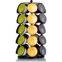 KitchenBrothers Capsulehouder - Koffiecups houder - Geschikt voor Dolce Gusto - 35 Cups - Draaibaar - Zwart