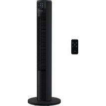 JAP Appliances Montreal - Stille Torenventilator (46dB) Met Afstandsbediening - Timerfunctie - 6 Standen - 60W - Mat Zwart