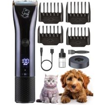 Dutchwide Groommate Draadloze Dierentondeuse - Incl. 4 Opzetstukken - zwart