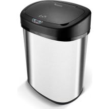 TurboTronic SB58 Sensor Prullenbak 58L - Zwart/RVS