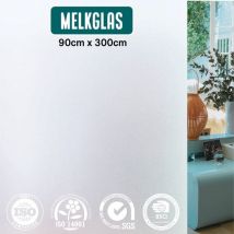 Homewell Raamfolie HR++ 90x300cm - Zonwerend & Isolerend - Anti inkijk - Statisch - Melkglas - Inclusief Rakel