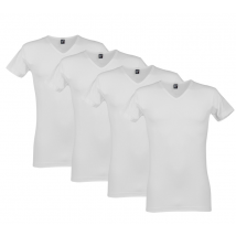 4x Alan Red Oklahoma of Ottawa T-Shirt – Heren – Wit – Maat S – Body Fit – Ademend en Zacht Stretchkatoen