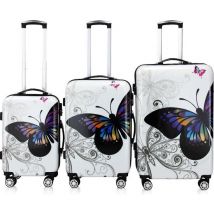Monzana Reiskoffer Vlinder Set van 3 Polycarbonat 42L, 66L, 98L
