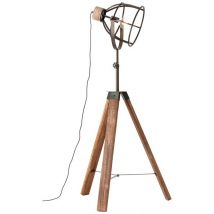 Brilliant vloerlamp Matrix zwart hout