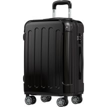TRVLMORE Handbagage Koffer - 45L - TSA Cijferslot - Lichtgewicht - Uitbreidbaar - Trolley - 54x36x22cm - Zwart