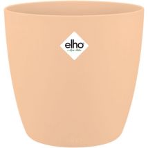 Elho Brussels Rond 14 - Bloempot voor Binnen - 100% Gerecycled Plastic - Ø 13,5 x H 12,6 cm - Nude