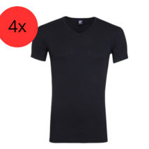 ALAN RED T-shirts Oklahoma (4-pack) - V-hals Stretch - Maat S - Navy