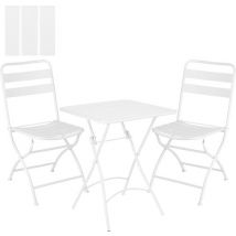 Mica Decorations Evita Bistroset - Set van 3 - Metaal - Wit - 60 x 74.50 cm