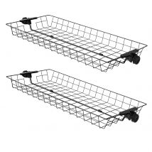 SoBuy Set Van 2 Opbergmanden - Zwart Staal