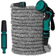 VONROC Tuinslang – Uitrekbare tuinslang 30 meter – Incl. aansluitingen, muursteun, spuitstuk en broespistool