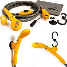 Campingdouche met dompelpomp – tuindouche – buitendouche - inclusief zuignap en houder