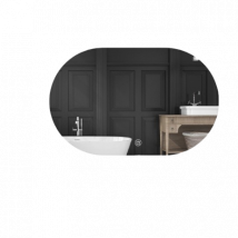 Mirlux Badkamerspiegel met LED Verlichting & Verwarming – Wandspiegel Ovaal – Anti Condens Douchespiegel - 90x60CM