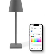 FlinQ Tafellamp Nova - Tafellamp Oplaadbaar - Tafellamp slaapkamer - Oplaadbaar - Dimbaar met geheugenstand - 3 lichtstanden - 38cm - Antraciet