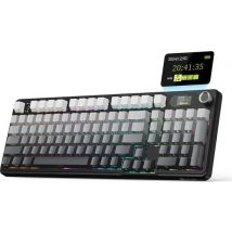 ATTACK SHARK X98PRO - Draadloos Mechanisch Gaming Toetsenbord - Zijbedrukte PBT Keycaps - TFT Scherm - Multifunctionele Draaiknop - Bedraad/2.4G/Bluetooth Tri-Mode - Gasket Mod - 98 toetsen - Moonlit Night