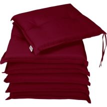 Detex Zitkussens - Set van 6 - Boston Red - 43x39x5cm