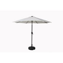 Hortensus solar tuinparasol met LED verlichting crème- zonneparasol- terrasparasol- parasollamp - parasolverlichting - 270 cm - zonnepaneel - waterdicht