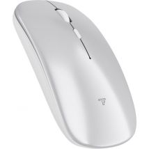 Trendfield Draadloze Muis - Oplaadbare Computermuis - Bluetooth - Ergonomische Muis met Stille Klik - Geschikt voor alle Laptops - Zilver