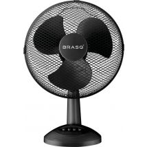 BRASQ Tafelventilator - 30 cm - Zwart - 3 snelheden - Statiefventilator - 40 Watt