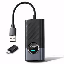 CarMe 2-in-1 CarPlay Dongle PLUS - Met Extra Apps - Ondersteunt Youtube & Netflix - Draadloos CarPlay & Android Auto - Android Auto Dongle - Zwart