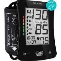 FITAGE Medische Bloeddrukmeter Bovenarm - Bloeddrukmeters - Hartslagmeter - Blood Pressure Monitor - Manchet 22-42cm