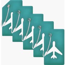 EverNeeds Bagagelabel - Siliconen - Mint - 5 Stuks - 5x9 cm