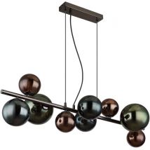 Globo - hanglamp - RIHA - multicolor - glas - grote eettafellamp - G9 - 56142-9H