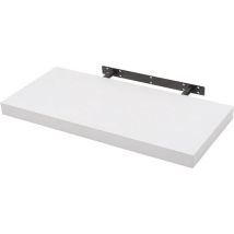 Rootz Wandgemonteerd displayplank - Zwevend boekenkastrek voor woondecoratie - Witte houten muurorganizer - 60x23x3.8cm
