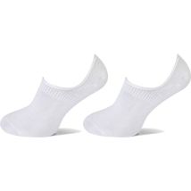 2-paar onzichtbare Footies bamboe - Lage bamboe sneakersokken - Kousenvoetjes voor dames en heren - 42 - Wit