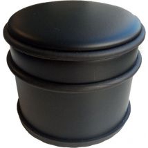 BRASQ Deurstopper met anti slip Zwart 1,1 Kg - Voor binnen en buiten - Deurbuffer met rubberen bescherming Ø9 x 7,5 cm