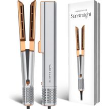 Sansbeauté Stijltang – 2-in-1 Wet-to-Dry, Haardroger & Stijltang, 3 Temperatuurinstellingen – 34,2 x 4,6 cm – Grijs