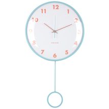 Karlsson Wandklok Cheeky Dome - Zachtblauw - 7.1x35.5x61.5cm - Wandklok Scandinavisch