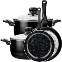 CeraFusion Keramische Pannenset 6-delig - Koekenpannen & Kookpotten 20, 24 cm - Koekenpan - Pannensets - Inductie Pannen - Pan - PFAS Vrij