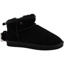 Alpacas Footwear – Dames - Echt suéde korte laarzen - Gevoerd met 100% zacht lamswol – Zwart - 41