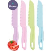Qwali Kindermessen Set - 4 stuks - Veilig - Kinder - bestek - Messen Kind - Keuken