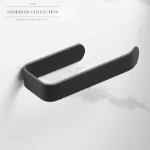 WC Rolhouder - Zwart - Zonder Boren - Zelfklevend - Toiletrolhouder - WC Papier Houder - Aluminium