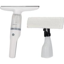 BREND BR-2218 Elektrische Raamwisser en Sprayfles – Ramenwasser met Zuigsysteem voorkomt Lekken - Met Extra Schoonmaakdoek - USB-C-oplaadkabel - Wit