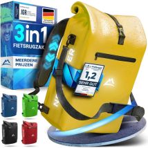 Nextcover® NIEUW 3in1 Fietstas voor Bagagedrager [Aquashield] - Bagagedragertas, Rugzak en Schoudertas [25 Liter] I Waterdichte Fietstas