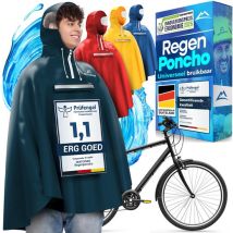 Nextcover Regenponcho Fiets voor Dames en Heren | Regencape met AquaShield 2.0 Technologie, Winddicht & Waterdicht | Ideaal voor Fietsen, Wandelen en Vissen | Fietsponcho Volwassenen Unisex Pasvorm | Poncho