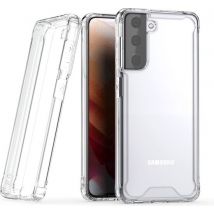 Podec Hoesje geschikt voor Samsung Galaxy S21 Doorzichtig Telefoonhoesje - Anti-Shock Case Cover met 1x Screenprotector