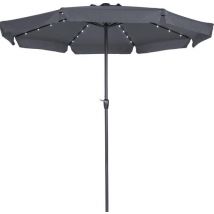 Kingsleeve Parasol - LED-verlichting 330 cm Solar - Antraciet