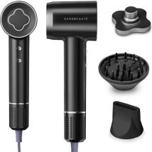 Sansbeauté® Föhn met Diffuser – Krullen – 110.000RPM - Ionische Haardroger met Borstel - 3 Standen - 3 Opzetstukken – Reisföhn - Coolshot – Haarföhn met Diffuser – Hair Dryer - 2000W - EssentiaPRO®