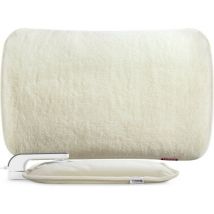 Coozie Elektrische Kruik – 1L – met ThermoSoft Hoes van Pluche – Verwarmende Zachte Warmwaterkruik – Warmtekruik – Beige